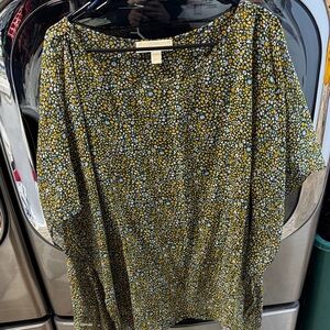 Floral Print Women's Top Michael kors poncho sheer 3x